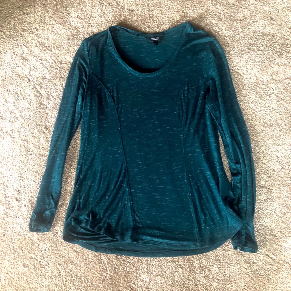 Women’s tunic tee, long sleeve, dark green